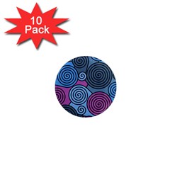 Blue Hypnoses 1  Mini Magnet (10 Pack)  by Valentinaart