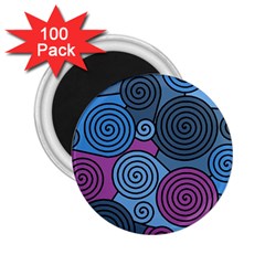 Blue Hypnoses 2 25  Magnets (100 Pack)  by Valentinaart