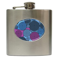 Blue Hypnoses Hip Flask (6 Oz) by Valentinaart