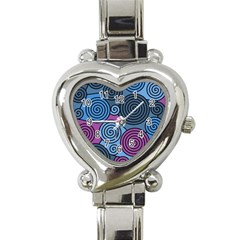 Blue Hypnoses Heart Italian Charm Watch by Valentinaart