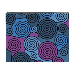 Blue Hypnoses Cosmetic Bag (xl) by Valentinaart