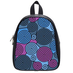 Blue Hypnoses School Bags (small)  by Valentinaart