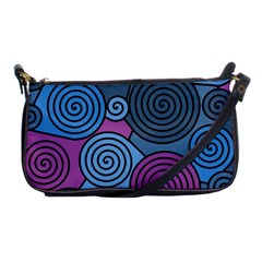 Blue Hypnoses Shoulder Clutch Bags by Valentinaart