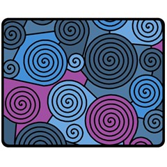 Blue Hypnoses Fleece Blanket (medium)  by Valentinaart