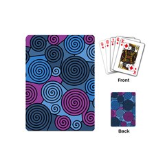 Blue Hypnoses Playing Cards (mini)  by Valentinaart