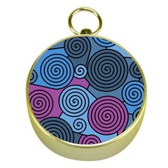 Blue Hypnoses Gold Compasses by Valentinaart