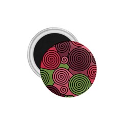 Red And Green Hypnoses 1 75  Magnets by Valentinaart