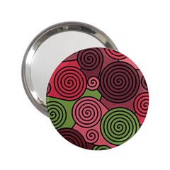 Red And Green Hypnoses 2 25  Handbag Mirrors by Valentinaart