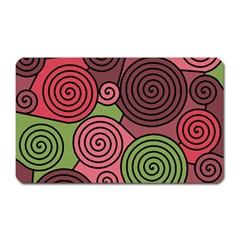 Red And Green Hypnoses Magnet (rectangular) by Valentinaart