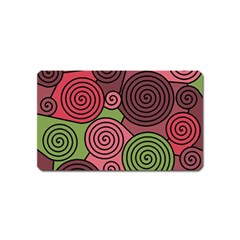 Red And Green Hypnoses Magnet (name Card) by Valentinaart