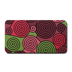 Red And Green Hypnoses Medium Bar Mats by Valentinaart