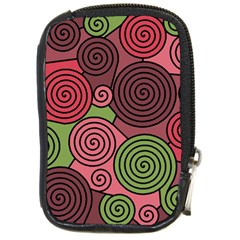 Red And Green Hypnoses Compact Camera Cases by Valentinaart