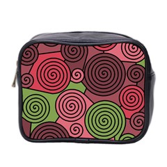 Red And Green Hypnoses Mini Toiletries Bag 2-side by Valentinaart