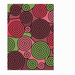 Red And Green Hypnoses Large Garden Flag (two Sides)