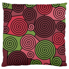 Red And Green Hypnoses Standard Flano Cushion Case (two Sides) by Valentinaart