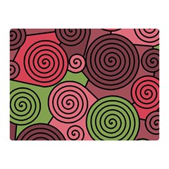 Red And Green Hypnoses Double Sided Flano Blanket (mini)  by Valentinaart