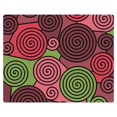 Red And Green Hypnoses Double Sided Flano Blanket (medium) 