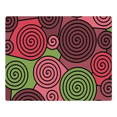 Red And Green Hypnoses Double Sided Flano Blanket (large) 