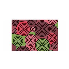 Red And Green Hypnoses Satin Wrap by Valentinaart