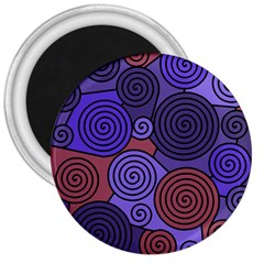 Blue And Red Hypnoses  3  Magnets by Valentinaart