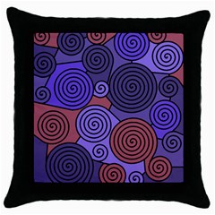 Blue And Red Hypnoses  Throw Pillow Case (black) by Valentinaart