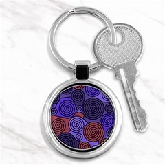 Blue And Red Hypnoses  Key Chains (round)  by Valentinaart