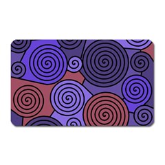 Blue And Red Hypnoses  Magnet (rectangular) by Valentinaart