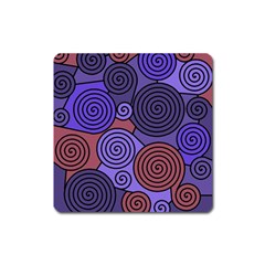 Blue And Red Hypnoses  Square Magnet by Valentinaart