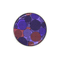 Blue And Red Hypnoses  Hat Clip Ball Marker by Valentinaart