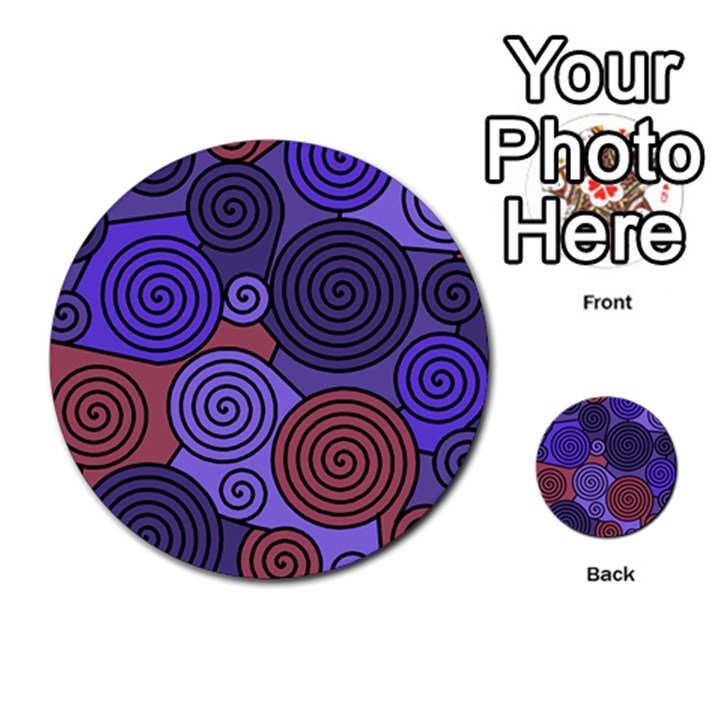 Blue and red hypnoses  Multi-purpose Cards (Round) 