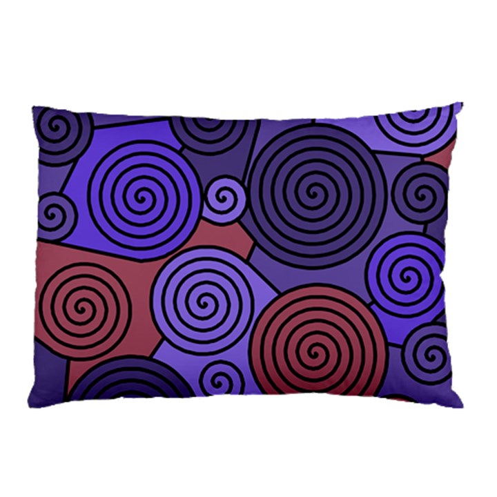 Blue and red hypnoses  Pillow Case