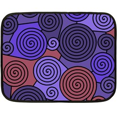 Blue And Red Hypnoses  Fleece Blanket (mini) by Valentinaart