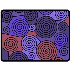 Blue And Red Hypnoses  Fleece Blanket (large)  by Valentinaart