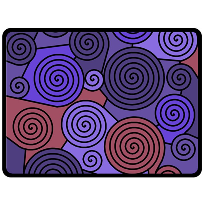 Blue and red hypnoses  Fleece Blanket (Large) 