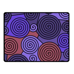 Blue And Red Hypnoses  Fleece Blanket (small)