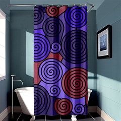 Blue And Red Hypnoses  Shower Curtain 36  X 72  (stall)  by Valentinaart