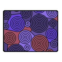 Blue And Red Hypnoses  Double Sided Fleece Blanket (small) 