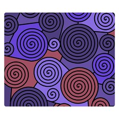 Blue And Red Hypnoses  Double Sided Flano Blanket (small)  by Valentinaart