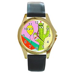 Health Insurance  Round Gold Metal Watch by Valentinaart