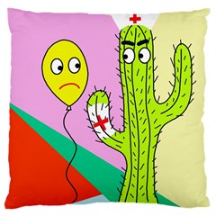 Health Insurance  Large Cushion Case (one Side) by Valentinaart