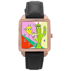 Health Insurance  Rose Gold Leather Watch  by Valentinaart