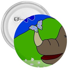 Butterfly And Rhino 3  Buttons by Valentinaart