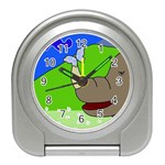 Butterfly and rhino Travel Alarm Clocks Front