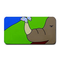 Butterfly And Rhino Medium Bar Mats by Valentinaart