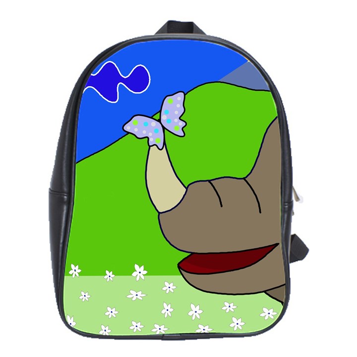 Butterfly and rhino School Bags(Large) 