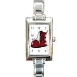 Boot Rectangle Italian Charm Watch Front