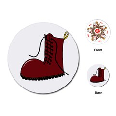 Boot Playing Cards (round)  by Valentinaart