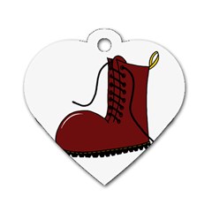 Boot Dog Tag Heart (two Sides) by Valentinaart