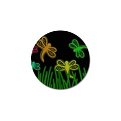 Neon Dragonflies Golf Ball Marker (4 Pack) by Valentinaart