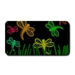 Neon Dragonflies Medium Bar Mats by Valentinaart